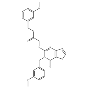 N-(3-methoxybenzyl)-2-{[3-(3-methoxybenzyl)-4-oxo-3,4-dihydrothieno[3,2-d]pyrimidin-2-yl]sulfanyl}acetamide Structure