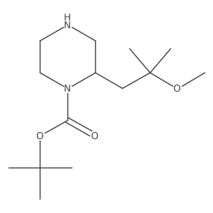 Tert-butyl 2-(2-methoxy-2-methylpropyl)piperazine-1-carboxylate结构式