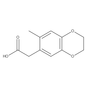 2-(7-Methyl-2,3-dihydro-1,4-benzodioxin-6-yl)acetic acid Structure