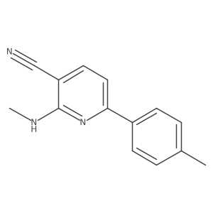 3-Pyridinecarbonitrile, 2-(methylamino)-6-(4-methylphenyl)- Structure