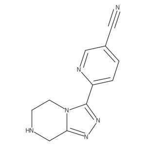6-(5,6,7,8-Tetrahydro-1,2,4-triazolo[4,3-a]pyrazin-3-yl)-3-pyridinecarbonitrile Structure