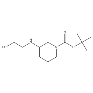 3-(2-Hydroxy-ethylamino)-piperidine-1-carboxylic acid tert-butyl ester结构式