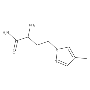 2-amino-4-(4-methyl-1H-pyrazol-1-yl)butanamide Structure