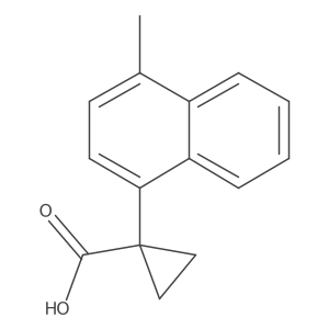 1-(4-Methylnaphthalen-1-yl)cyclopropane-1-carboxylic acid Structure