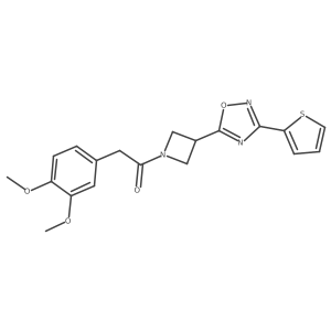 2-(3,4-Dimethoxyphenyl)-1-(3-(3-(thiophen-2-yl)-1,2,4-oxadiazol-5-yl)azetidin-1-yl)ethanone Structure