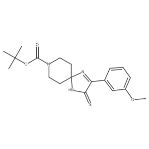 Tert-butyl 2-(3-methoxyphenyl)-3-sulfanylidene-1,4,8-triazaspiro[4.5]dec-1-ene-8-carboxylate Structure