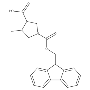 1-[(9H-fluoren-9-ylmethoxy)carbonyl]-4-methylpyrrolidine-3-carboxylic acid Structure