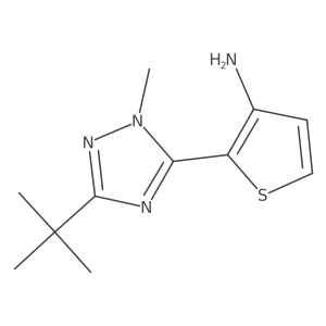 2-(3-tert-butyl-1-methyl-1H-1,2,4-triazol-5-yl)thiophen-3-amine结构式