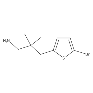 3-(5-Bromothiophen-2-yl)-2,2-dimethylpropan-1-amine结构式