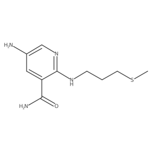 3-Pyridinecarboxamide, 5-amino-2-[[3-(methylthio)propyl]amino]- Structure
