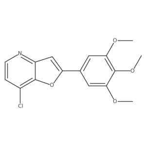 7-Chloro-2-(3,4,5-trimethoxyphenyl)furo[3,2-b]pyridine结构式