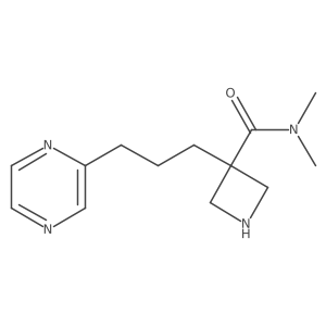 3-(3-Pyrazin-2-yl-propyl)-azetidine-3-carboxylic acid dimethylamide Structure