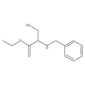 Ethyl 2-(benzylamino)-3-hydroxypropanoate结构式