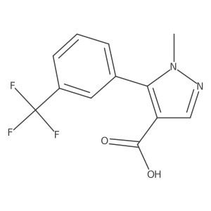 1-Methyl-5-[3-(trifluoromethyl)phenyl]pyrazole-4-carboxylic acid Structure