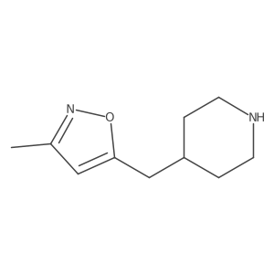 4-[(3-Methyl-1,2-oxazol-5-yl)methyl]piperidine结构式