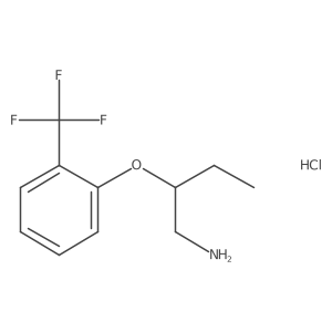 1-[(1-Aminobutan-2-yl)oxy]-2-(trifluoromethyl)benzene hydrochloride结构式
