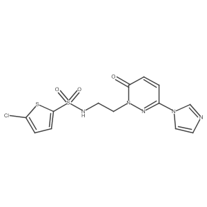 N-(2-(3-(1H-imidazol-1-yl)-6-oxopyridazin-1(6H)-yl)ethyl)-5-chlorothiophene-2-sulfonamide结构式