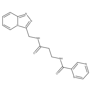 N-(3-(([1,2,4]triazolo[4,3-a]pyridin-3-ylmethyl)amino)-3-oxopropyl)pyrazine-2-carboxamide结构式