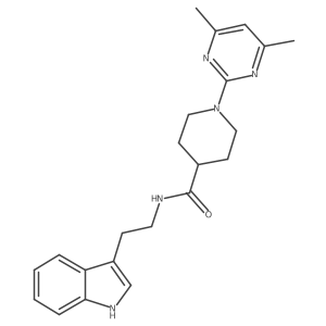 1-(4,6-dimethylpyrimidin-2-yl)-N-[2-(1H-indol-3-yl)ethyl]piperidine-4-carboxamide结构式