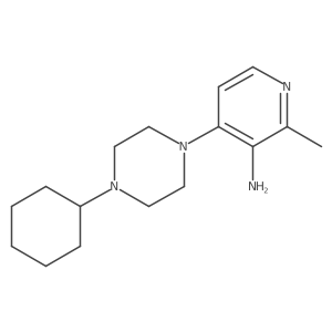 4-(4-Cyclohexylpiperazin-1-yl)-2-methylpyridin-3-amine结构式