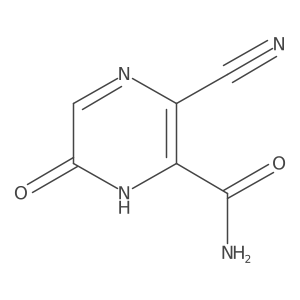 3-Cyano-6-hydroxypyrazine-2-carboxamide结构式