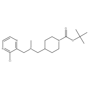 tert-Butyl 4-((((3-chloropyrazin-2-yl)methyl)(methyl)amino)methyl)piperidine-1-carboxylate Structure