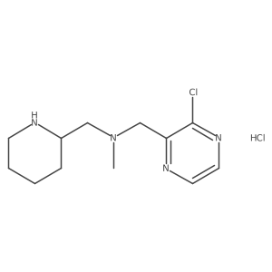 1-(3-chloropyrazin-2-yl)-N-methyl-N-(piperidin-2-ylmethyl)methanamine hydrochloride Structure