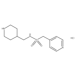 N-(piperidin-4-ylmethyl)-1-(pyridin-4-yl)methanesulfonamide hydrochloride结构式