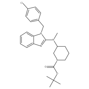 tert-Butyl 3-((1-(4-chlorobenzyl)-1H-benzo[d]imidazol-2-yl)(methyl)amino)piperidine-1-carboxylate Structure