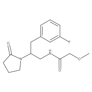 N-[3-(3-Fluorophenyl)-2-(2-oxopyrrolidin-1-YL)propyl]-2-methoxyacetamide结构式