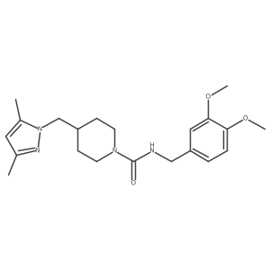 N-[(3,4-dimethoxyphenyl)methyl]-4-[(3,5-dimethyl-1H-pyrazol-1-yl)methyl]piperidine-1-carboxamide Structure