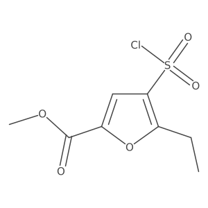 Methyl 4-(chlorosulfonyl)-5-ethylfuran-2-carboxylate结构式