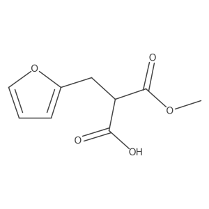 2-(Furan-2-ylmethyl)-3-methoxy-3-oxopropanoic acid Structure