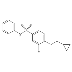 3-bromo-4-(cyclopropylmethoxy)-N-phenylbenzenesulfonamide结构式