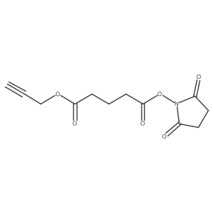 Pentanedioic acid, 1-(2,5-dioxo-1-pyrrolidinyl) 5-(2-propyn-1-yl) ester Structure