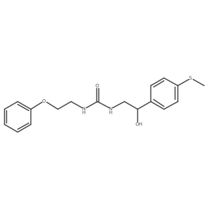 1-(2-Hydroxy-2-(4-(methylthio)phenyl)ethyl)-3-(2-phenoxyethyl)urea结构式