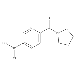 (6-(Pyrrolidine-1-carbonyl)pyridin-3-yl)boronic acid Structure