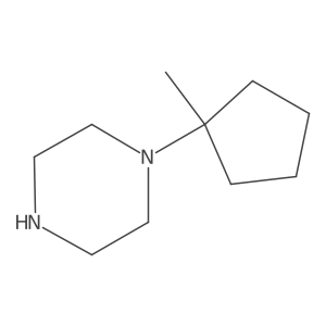 1-(1-Methylcyclopentyl)piperazine结构式