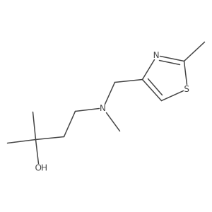 2-Methyl-4-(methyl((2-methylthiazol-4-yl)methyl)amino)butan-2-ol结构式