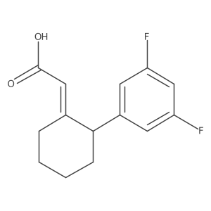 Acetic acid, 2-[2-(3,5-difluorophenyl)cyclohexylidene]-结构式