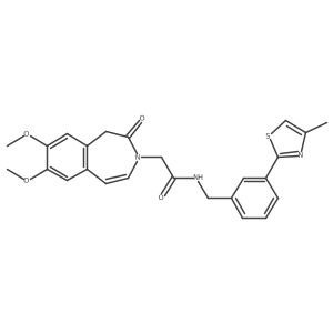 2-(7,8-dimethoxy-2-oxo-1,2-dihydro-3H-3-benzazepin-3-yl)-N-[3-(4-methyl-1,3-thiazol-2-yl)benzyl]acetamide结构式