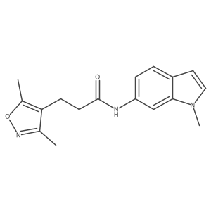 3-(3,5-dimethyl-1,2-oxazol-4-yl)-N-(1-methyl-1H-indol-6-yl)propanamide结构式