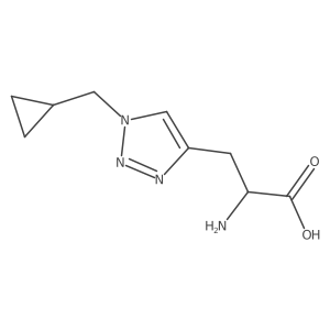 2-amino-3-[1-(cyclopropylmethyl)-1H-1,2,3-triazol-4-yl]propanoic acid结构式