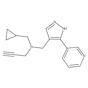 N-(Cyclopropylmethyl)-N-[(5-pyridin-3-yl-1H-pyrazol-4-yl)methyl]prop-2-yn-1-amine Structure