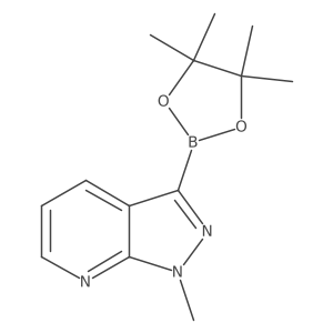 1-Methyl-3-(4,4,5,5-tetramethyl-1,3,2-dioxaborolan-2-YL)-1H-pyrazolo[3,4-B]pyridine结构式