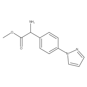 methyl 2-amino-2-[4-(1H-pyrazol-1-yl)phenyl]acetate结构式