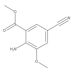 Methyl 2-amino-5-cyano-3-methoxybenzoate结构式