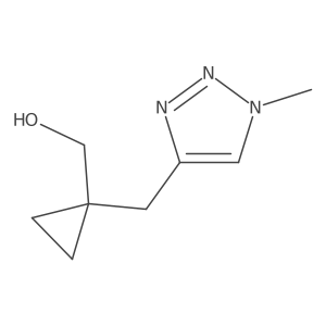 {1-[(1-methyl-1H-1,2,3-triazol-4-yl)methyl]cyclopropyl}methanol结构式