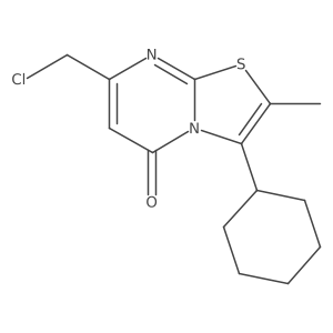 5H-Thiazolo[3,2-a]pyrimidin-5-one, 7-(chloromethyl)-3-cyclohexyl-2-methyl-结构式