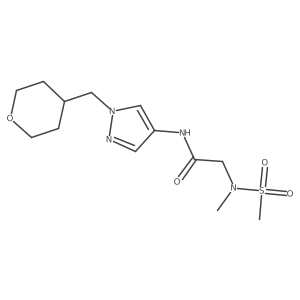 2-(N-methylmethanesulfonamido)-N-{1-[(oxan-4-yl)methyl]-1H-pyrazol-4-yl}acetamide结构式
